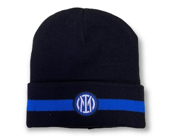 Inter - Cappellino zuccotto inter ufficiale con Ribalta Nuovo Logo, Diverse Colorazioni, Cappellino Calcio Unisex - Adulto IN18