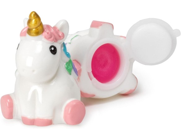 Legami - Lucidalabbra lip gloss, Gusto Vaniglia, per Bambina, Gloss Rosa Trasparente, 4,5x5,5 cm, Tema Unicorn unicorno