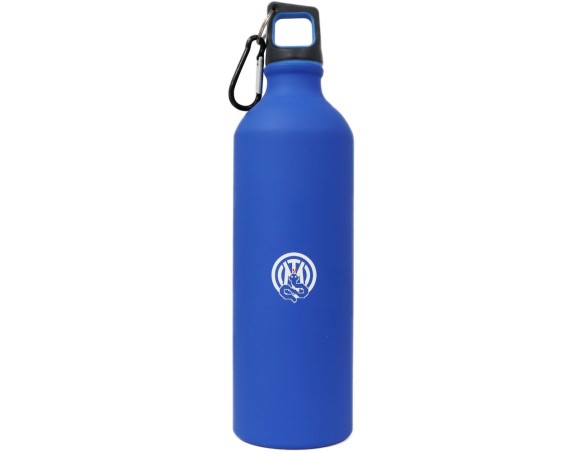 BORRACCIA IN ALLUMINIO FINITURA OPACA CON MOSCHETTONE 800 ML INTER art. IN1508 UFFICIALE