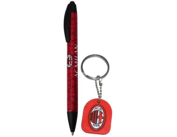 SET PENNA + PORTACHIAVI UFFICIALE IN BLISTER MILAN MI1306