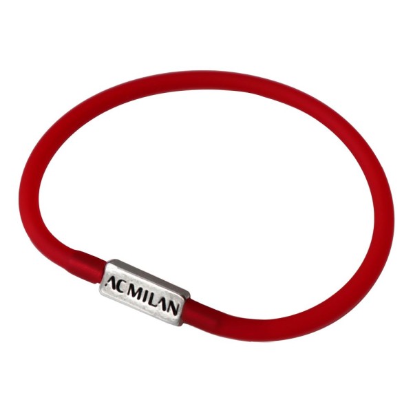 BRACCIALE IN SILICONE ROSSO PIASTRINA SCRITTA...