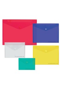 Busta c/bottone 12x21 trasparente Colorato Top Quality