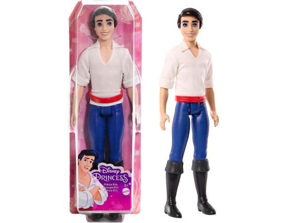 Disney Princess - Principe Eric bambola con look ispirato al film Disney La Sirenetta, giocattolo e regalo per bambini 3+ anni,