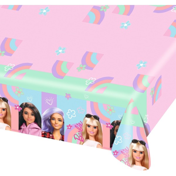 Tovaglia di carta 120x180cm Barbie Sweet Life
