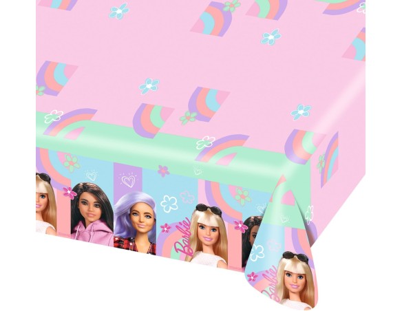 Tovaglia di carta 120x180cm Barbie Sweet Life