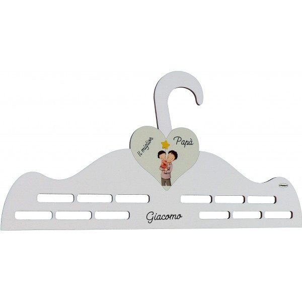 Gruccia Porta Cravatte In Legno Naturale Con...