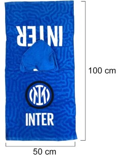 Inter | Poncho Inter In Spugna Bambino, 100% Cotone,... 2