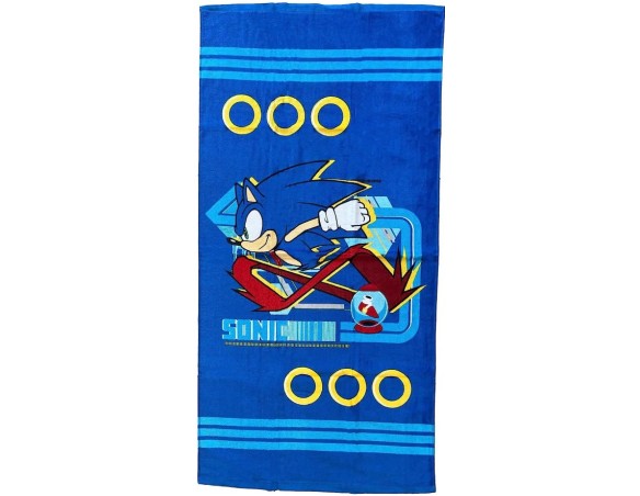 Sonic | Telo Mare Sonic The Hedgehog Hermet In Spugna 100% Cotone, Cm.70x140