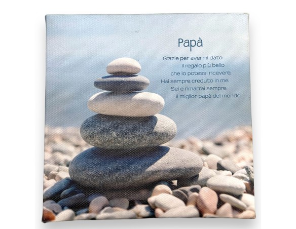 Tela Ti Immagino Papà papa' ( ideale per San festa del papà ) 16x16 cm