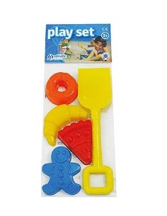 Set giochi da spiaggia paletta con formine