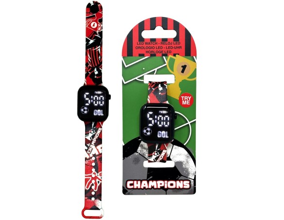 Champions Rossonero - Orologio da polso Digitale Led milan non ufficiale