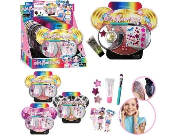NICE INFLUENCER SHINY LOOK KIT OMBRETTO LUCCICANTE E POLVERE GLITTER 92011