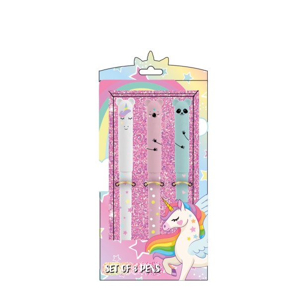 Set tre penne unicorno tri coastal kids...