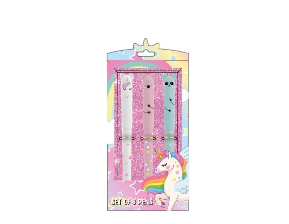 Set tre penne unicorno tri coastal kids transitional