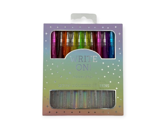 Set di 12 penne a gel neon holographic foil tri coastal