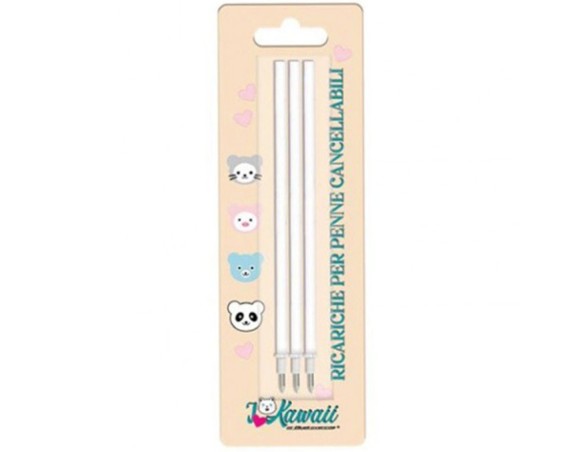 REFIL RICARICA BLISTER 3PZ BLU CANCELLABILE UNIVERSALI compatibili LEGAMI kawaii