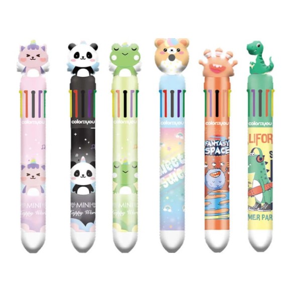 Penna Multicolore 10 Colori Fantasie Assortite...