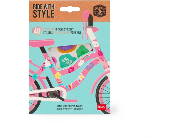 Legami ! | Adesivi Stickers Riflettenti Per Bicicletta - Ride With Style Unicorno
