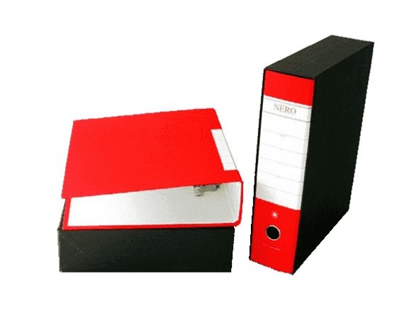 RACCOGLITORE REGISTRATORE PROTOCOLLO CON CUSTOD.D.8 BREF.NERO ROSSO