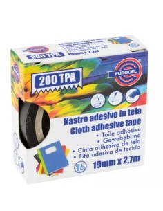 Rotolo Nastro scotch tela telato tpa200 nero 19x2.7...