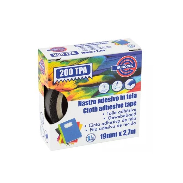 Rotolo Nastro scotch tela telato tpa200 nero...