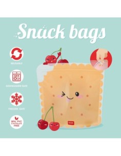 Legami ! | Set di 3 Buste per Alimenti - Snack Bags Cookie
