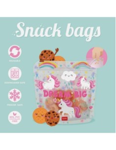 Legami ! | Set di 3 Buste per Alimenti - Snack Bags Unicorn
