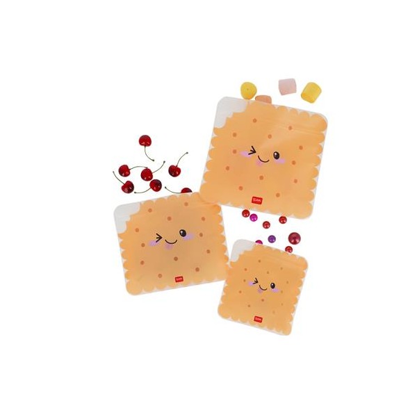 Legami ! | Set di 3 Buste per Alimenti - Snack...