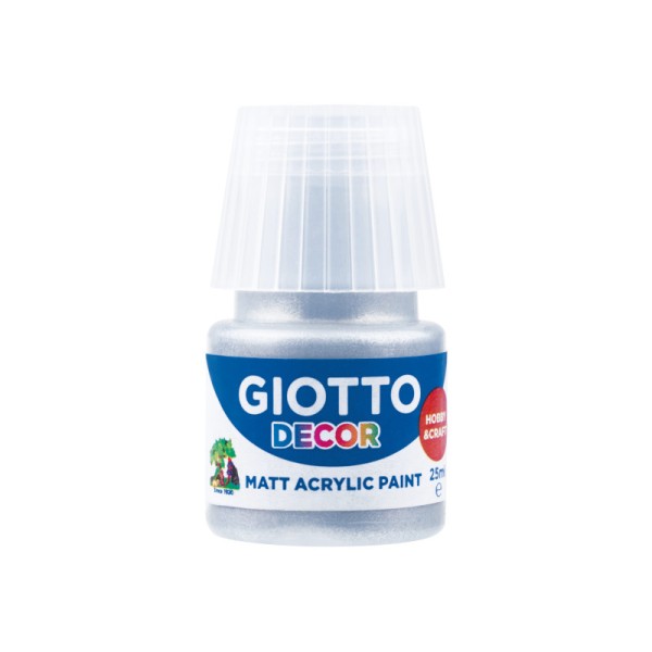 Tempera acrilica 25 ml argento fila decor