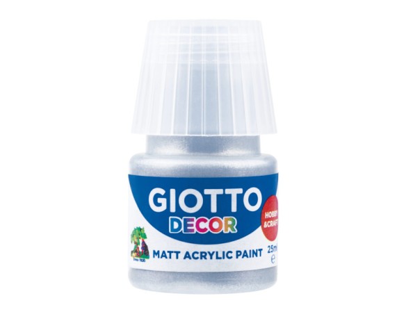Tempera acrilica 25 ml argento fila decor
