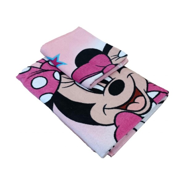 Minnie | Set bagno spugna asciugamano + ospite...