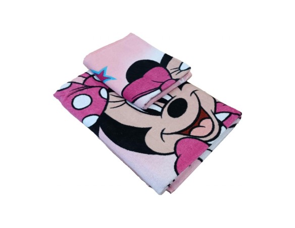 Minnie | Set bagno spugna asciugamano + ospite Minnie