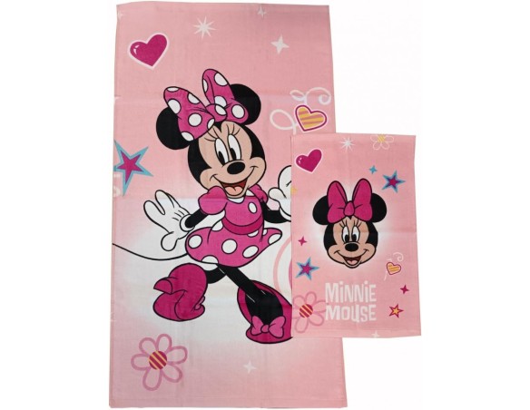 Minnie | Set bagno spugna asciugamano + ospite Minnie