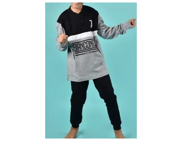 Pigiama Juventus FC ragazzo bimbo junior B2JU15131 grigio melange