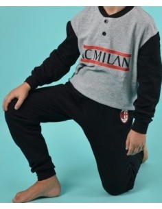 Pigiama bambino AC Milan calcio caldo cotone B2MI15130...