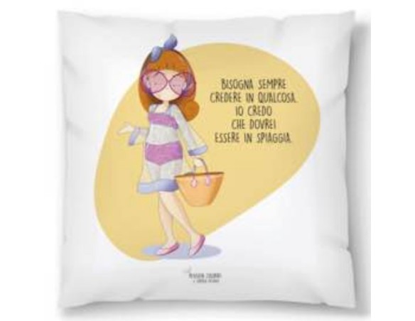 CUSCINO GONFIABILE Pensieri colorati di Simona Luciano - bisogna sempre credere in qualcosa..