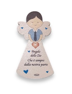 Magnete Angelo calamita Dello Zio In Legno Naturale 8cm...