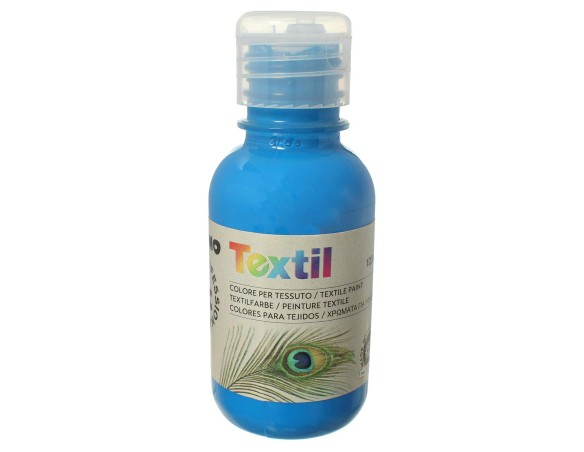 Colore Ad Acqua Per Tessuti Textil Primo Morocolor - 125 Ml - 410TX125300 ( Azzurro celeste ciano )