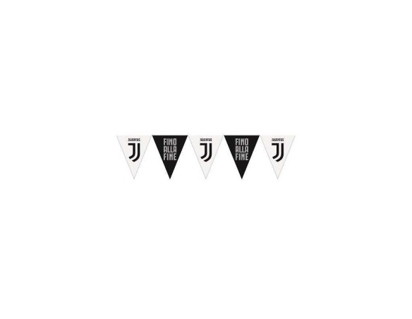 Festone Bandierina Juventus Bianconero 3.65mt Compleanno juve New FESTA FESTIVO COMPLEANNO