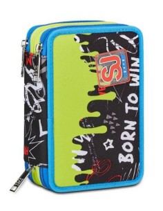 Astuccio scuola 3 zip SJ Born To Fun