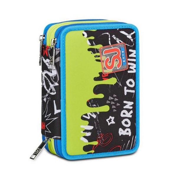 Astuccio scuola 3 zip SJ Born To Fun
