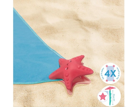 Legami Set di 4 Picchetti Ferma Telo Mare - Good Vibes - starfish