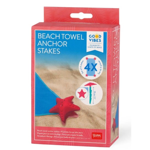 Legami Set di 4 Picchetti Ferma Telo Mare -...