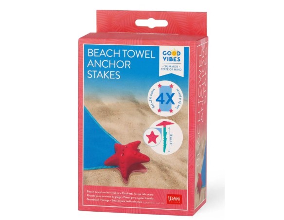 Legami Set di 4 Picchetti Ferma Telo Mare - Good Vibes - starfish