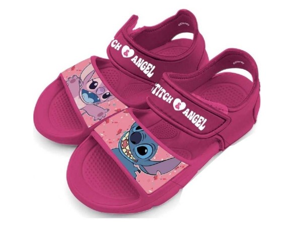 Lilo e stitch | SANDALO MORBIDO STITCH ROSA FLUO FPP0310 dal 26 AL 33