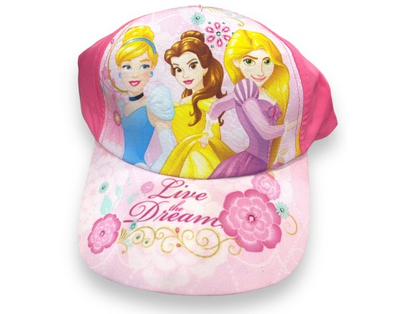 Principesse | Cappello con visiera regolabile bambina bimba stampa round – Principesse Princess