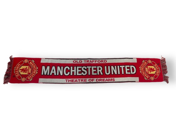 SCIARPA STADIO MANCHESTER UNITED JACQUARD UFFICIALE - RARE STRANIERE