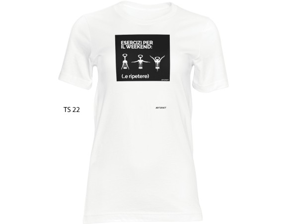 T shirt esercizi per il weekend e ripetere