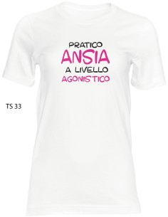 T shirt pratico ansia a livello agonostico