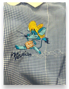 GREMBIULE SIGGI ® ASILO MASCHIETTO BAMBINO CELESTE 1269